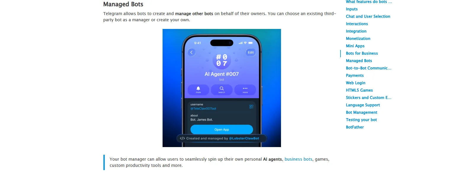 Telegram Managed Bots: как один бот создаёт других - пошаговое руководство