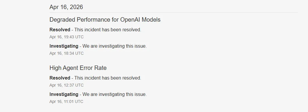 Ошибки серверов OpenAi