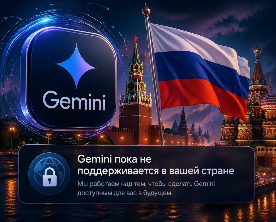 Gemini не работает в РФ