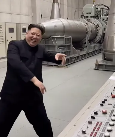 Ким Чен Ын танцует под рэрера Toxis - Видео сгенерировано Kling 3.0