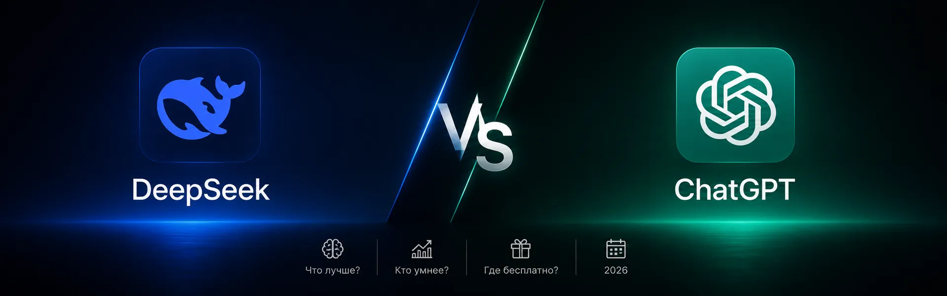 DeepSeek vs ChatGPT — что лучше, кто умнее и где бесплатно в 2026, сравнение нейросетей
