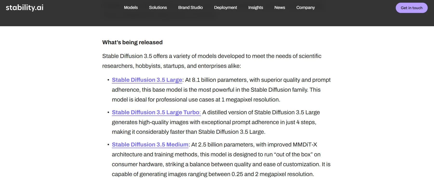 Версии Stable Diffusion 3.5
